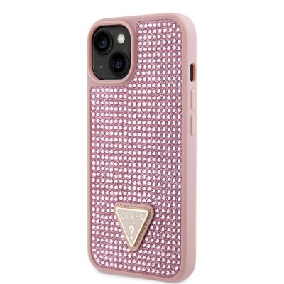 Guess puzdro plastové Apple iPhone 14 GUHCP14SHDGTPP ružové