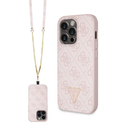 Guess puzdro plastové Apple iPhone 15 Pro GUHCP15LP4TDSCPP ružové