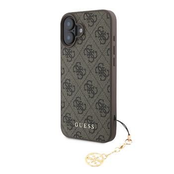 Guess puzdro plastové Apple iPhone 16 GUHCP16SGF4GCW hnedé