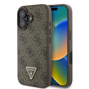 Guess puzdro plastové Apple iPhone 16 GUHCP16SP4TDPW hnedé