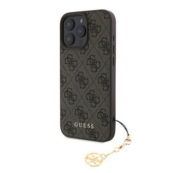 Guess puzdro plastové Apple iPhone 16 Pro Max GUHCP16XGF4GCW hnedé