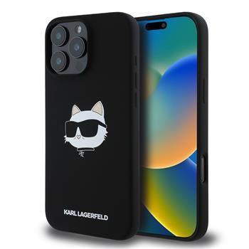 Karl Lagerfeld puzdro gumené Apple iPhone 16 Pro Max KLHMP16XSCHPPLK čierne