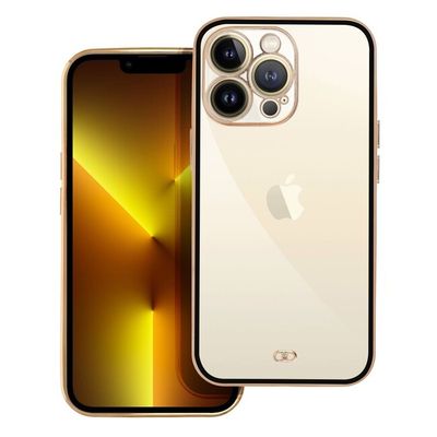 Puzdro gumené Apple iPhone 14 Pro Max Lux transparentno-čierne