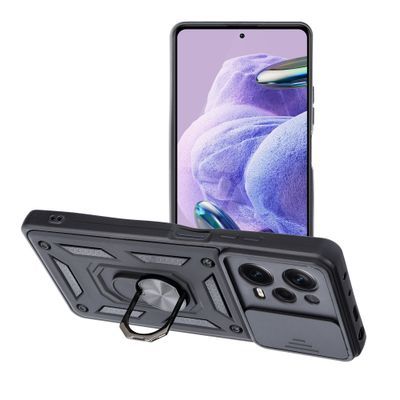 Puzdro gumené Xiaomi RedMi Note 12 Pro 5G Slide Armor čierne