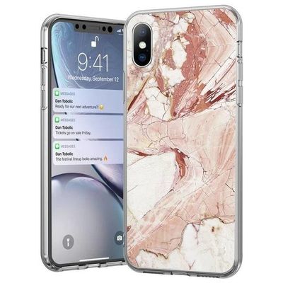 Puzdro gumené Xiaomi RedMi Note 8 Pro Marble ružové